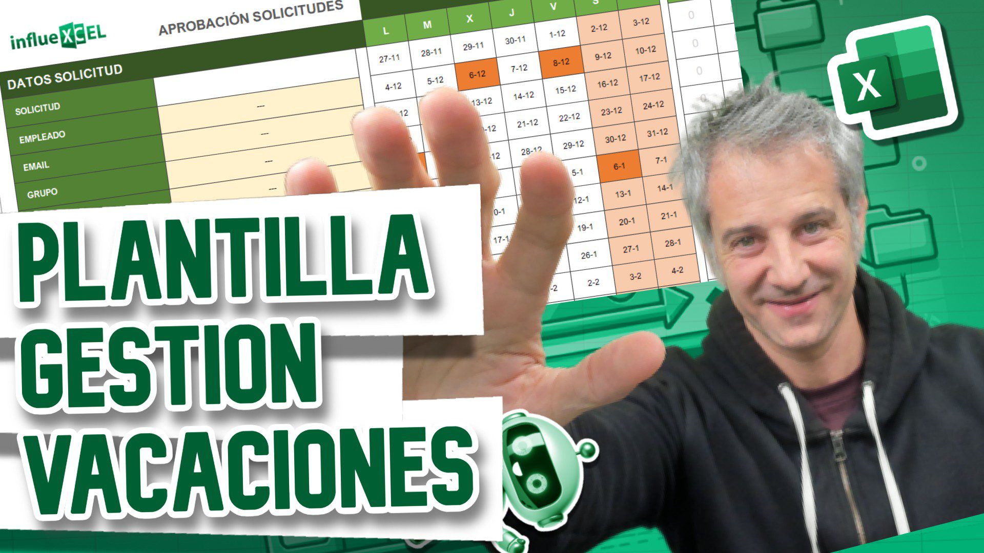 Plantilla gestión de vacaciones con Excel